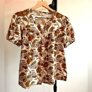 Faherty button front blouse